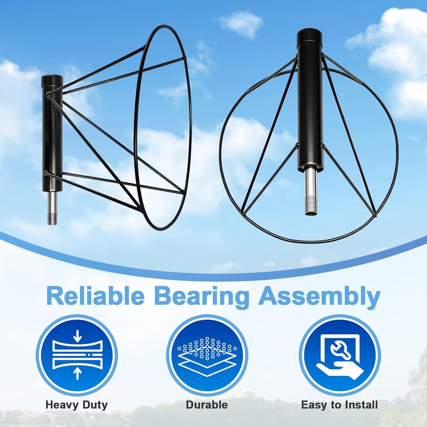 Heavy Duty Windsock Frame, 18' Diameter Ball Bearing Frame, Double Ball Bearing & Powder Coated & Rustproof