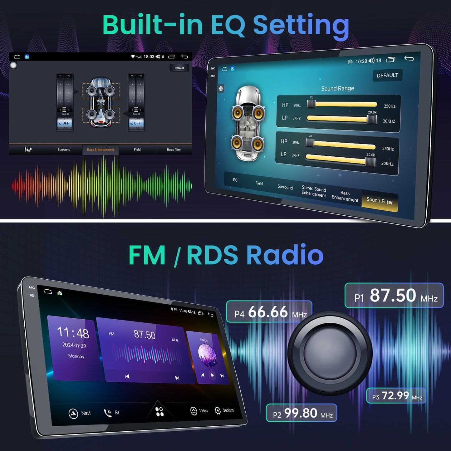 Radio Stereo for Ford Transit 150 250 350 2015-2019, 9 Inch IPS Touchscreen, Wireless CarPlay Android