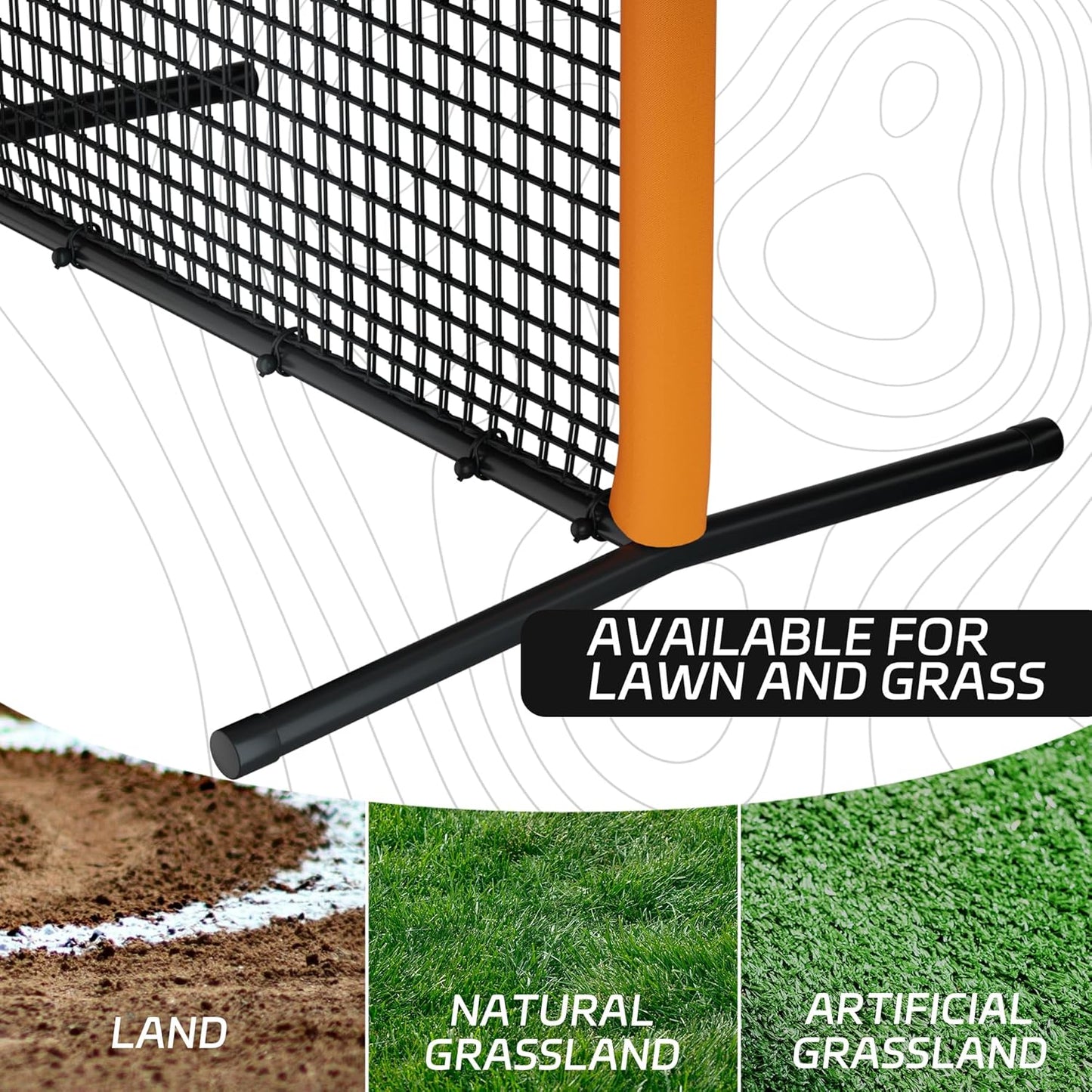 Z-Screen, Pro Baseball Pitching Screen 7x5FT, Softball Protective Net for Field, Portable Pitcher Safety Screen