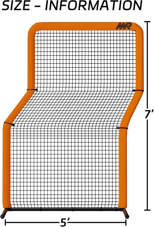 Z-Screen, Pro Baseball Pitching Screen 7x5FT, Softball Protective Net for Field, Portable Pitcher Safety Screen