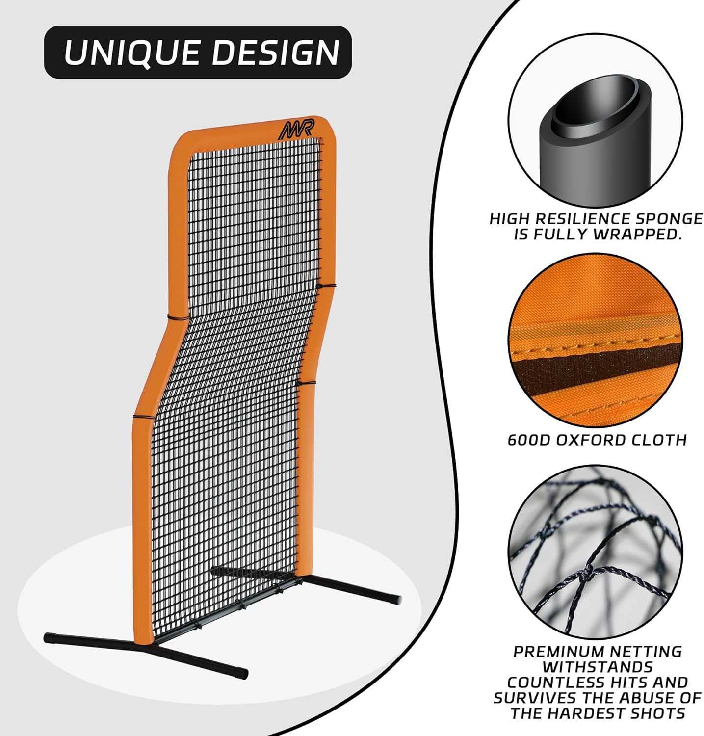 Z-Screen, Pro Baseball Pitching Screen 7x5FT, Softball Protective Net for Field, Portable Pitcher Safety Screen