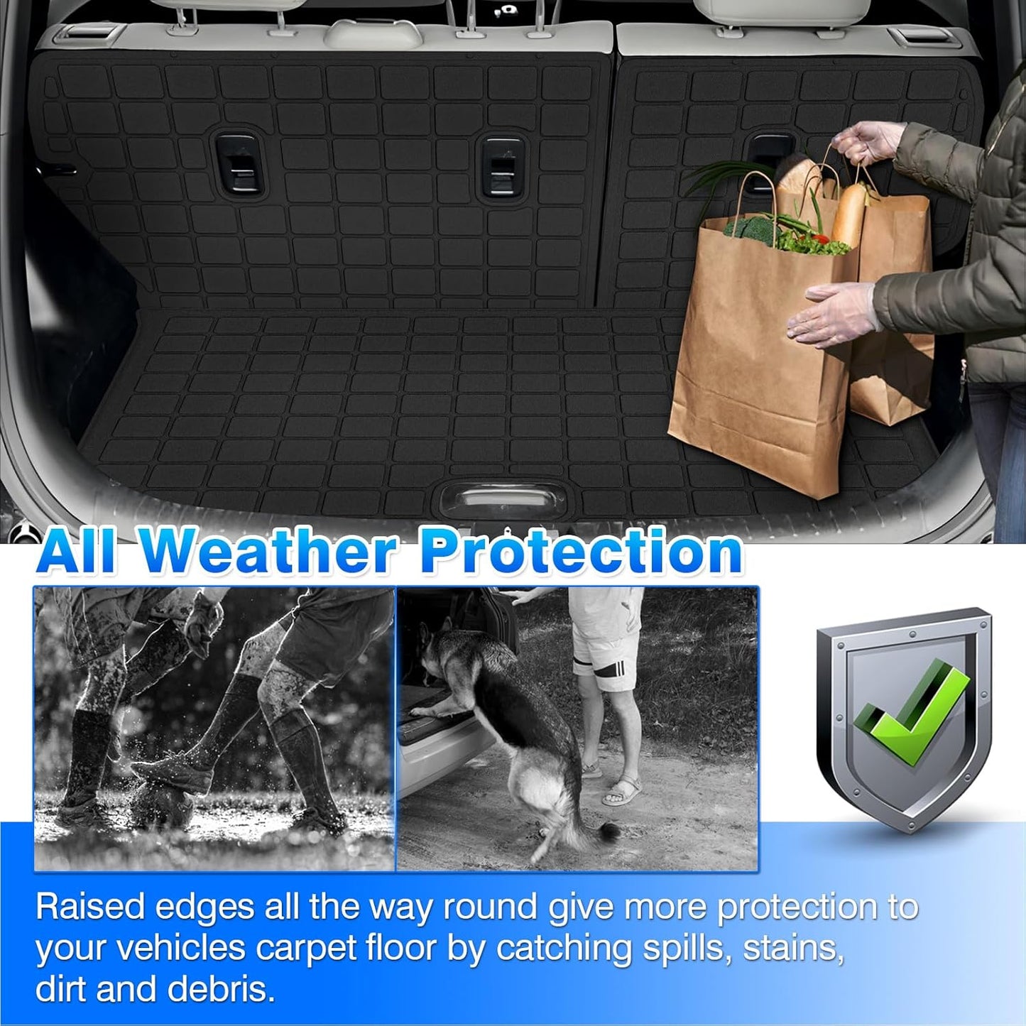 Car Mats for KIA Soul 2014-2019 (Not for Hybrid), All Weather Floor Mats and Cargo Liner