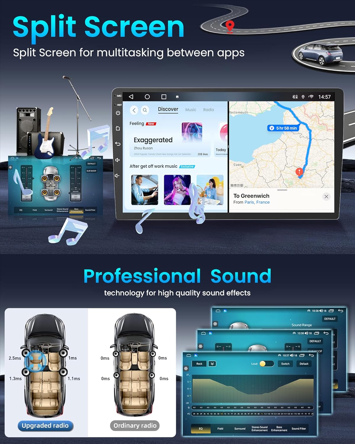 Car Radio Stereo for Nissan Altima 2007-2012: 9 Inch Touchscreen with Carplay Android, Backup Cam