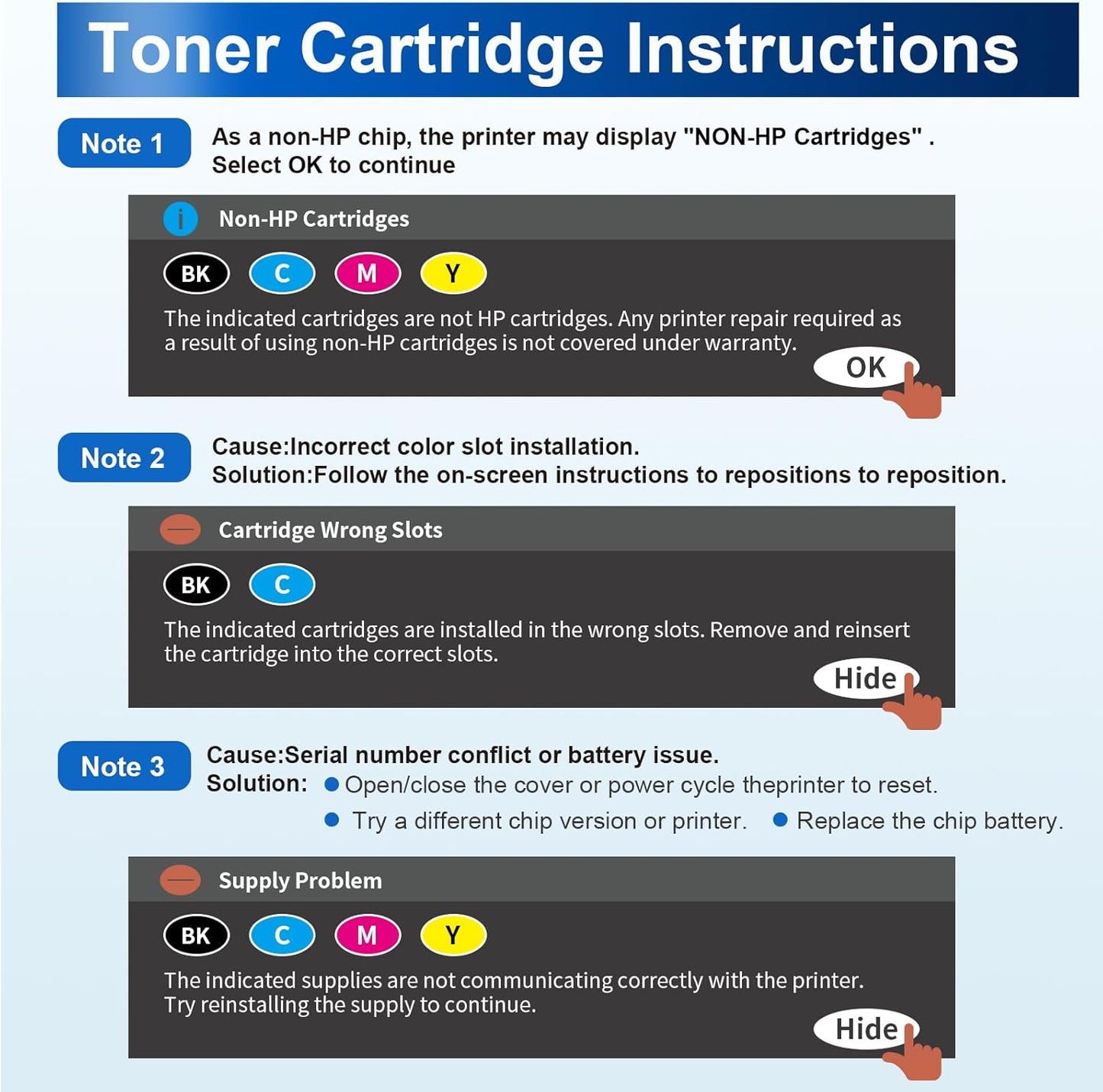 218X Toner Cartridges 4 Pack (with Chip) 3301fdw, HP 218X 218A Work for HP Color LaserJet Pro MFP 3301fdw