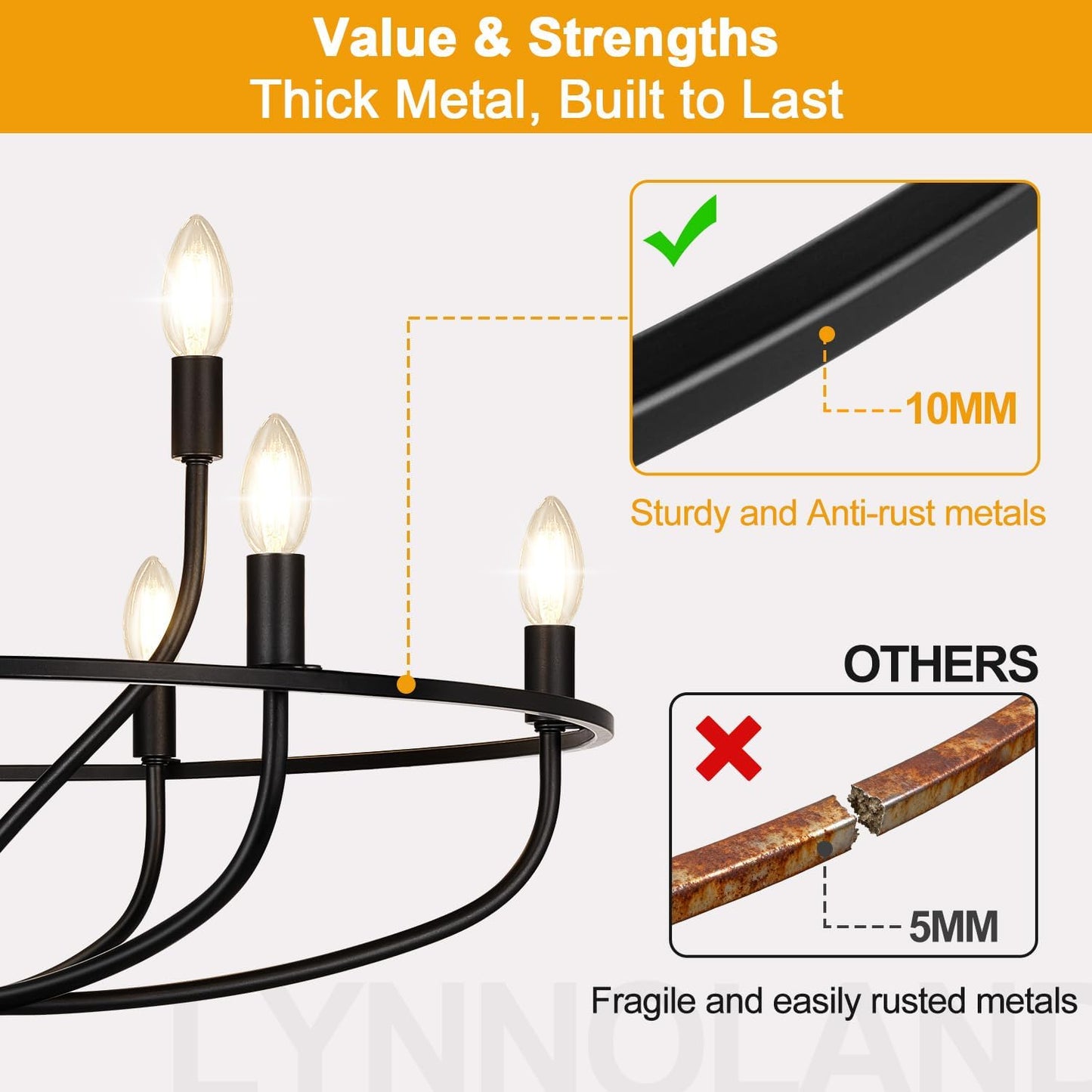 30' Black Chandelier, 9-Light Modern Farmhouse, E12(Bulbs Not Included)