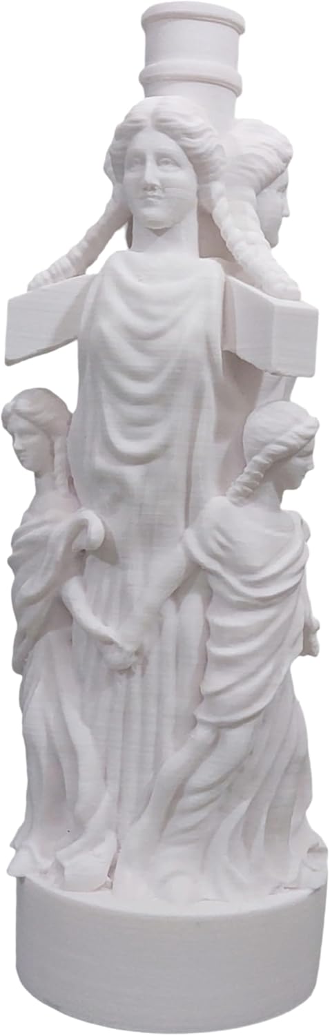 DadArt Hecate Triformis Alabaster Statue Handmade Greek Goddess Louvre Replica Figurine