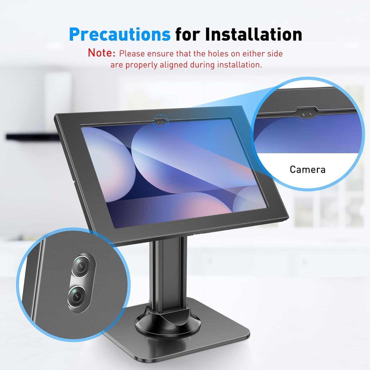 Tablet Floor Stand, Anti-Theft Kiosk Stand, Height Adjustable  w/ Locking System, for 14.6' Samsung Galaxy Tab S8 Ultra