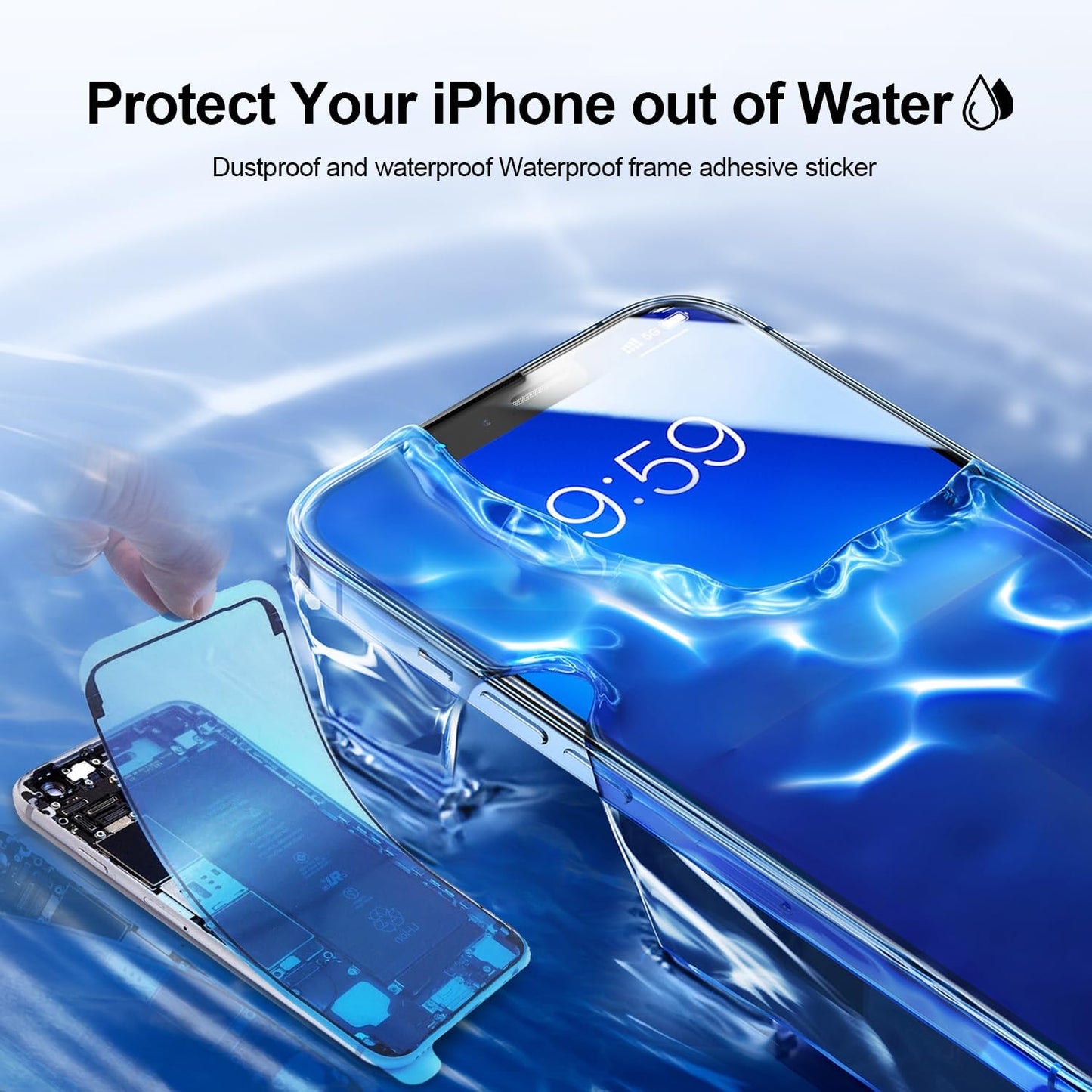 Screen Replacement for iPhone 13, 6.1 inch, 3D Touch LCD Screen Display Digitizer Frame Assembly Repair Kit