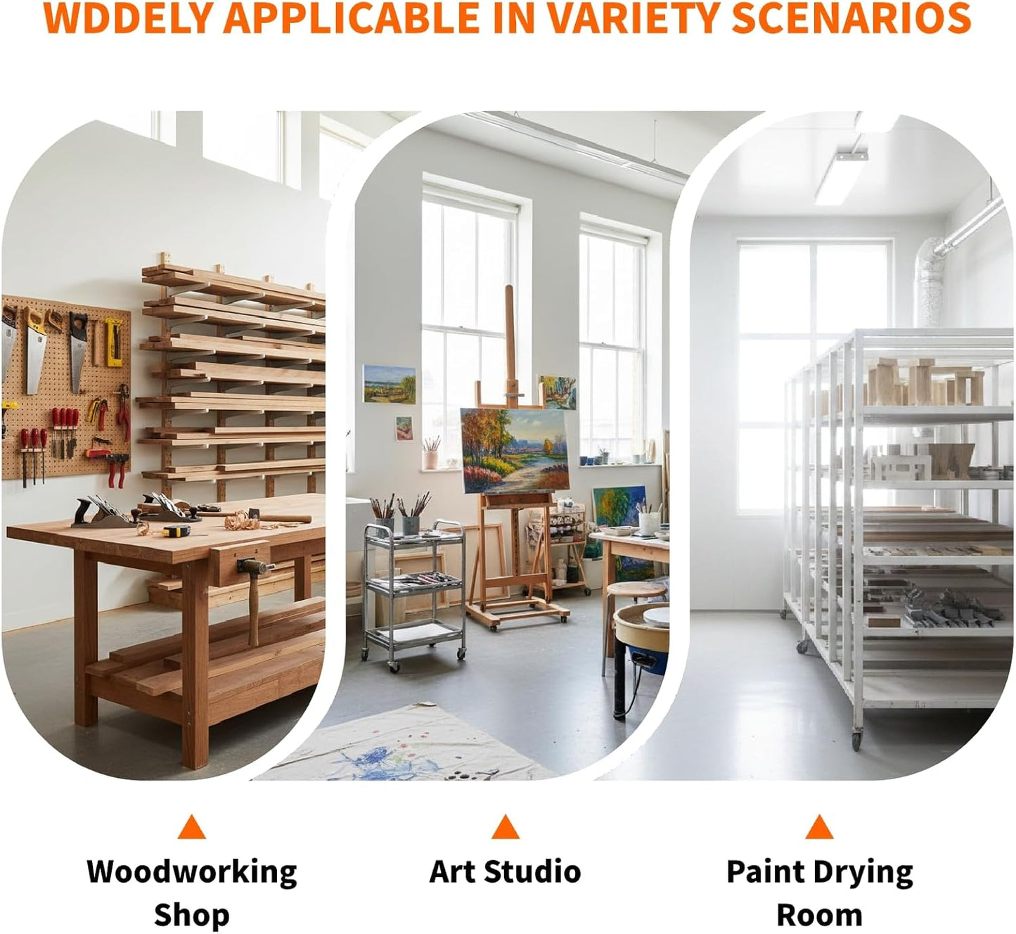 Large 50 Tier Paint Drying Rack with 4 Wheels, Door, Art, Drawing Board Drying Rack for Spray, Roll, Brush