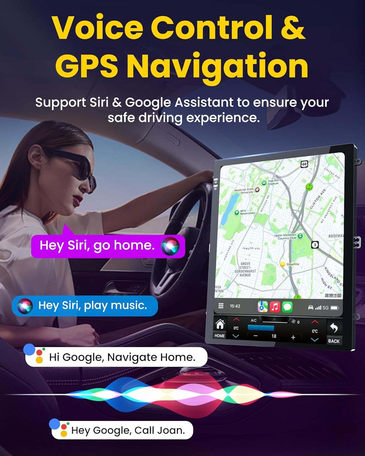 Car Stereo for Ford Explorer 2011-2019 - with 12.1inch Android 8+128G Wireless CarPlay Android