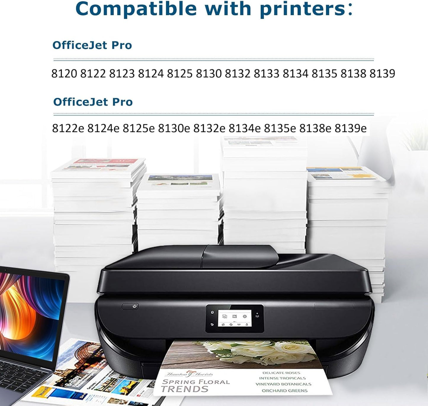 923XL (923e) Ink Cartridges Fit for HP OfficeJet Pro 8130e 8135e 8125e Printers Replacement for 923 e XL