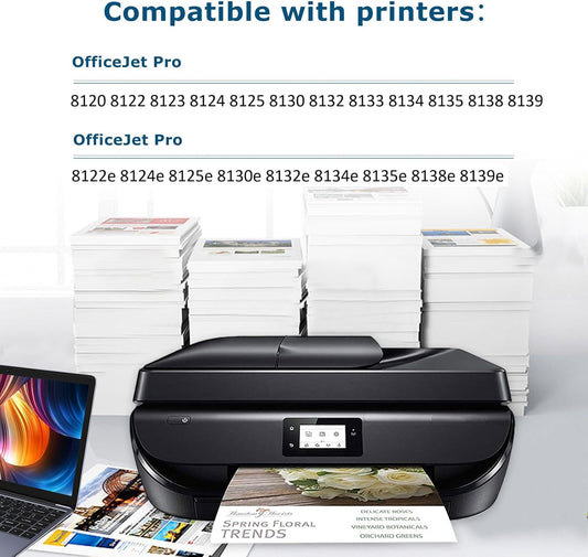 923XL (923e) Ink Cartridges Fit for HP OfficeJet Pro 8130e 8135e 8125e Printers Replacement for 923 e XL