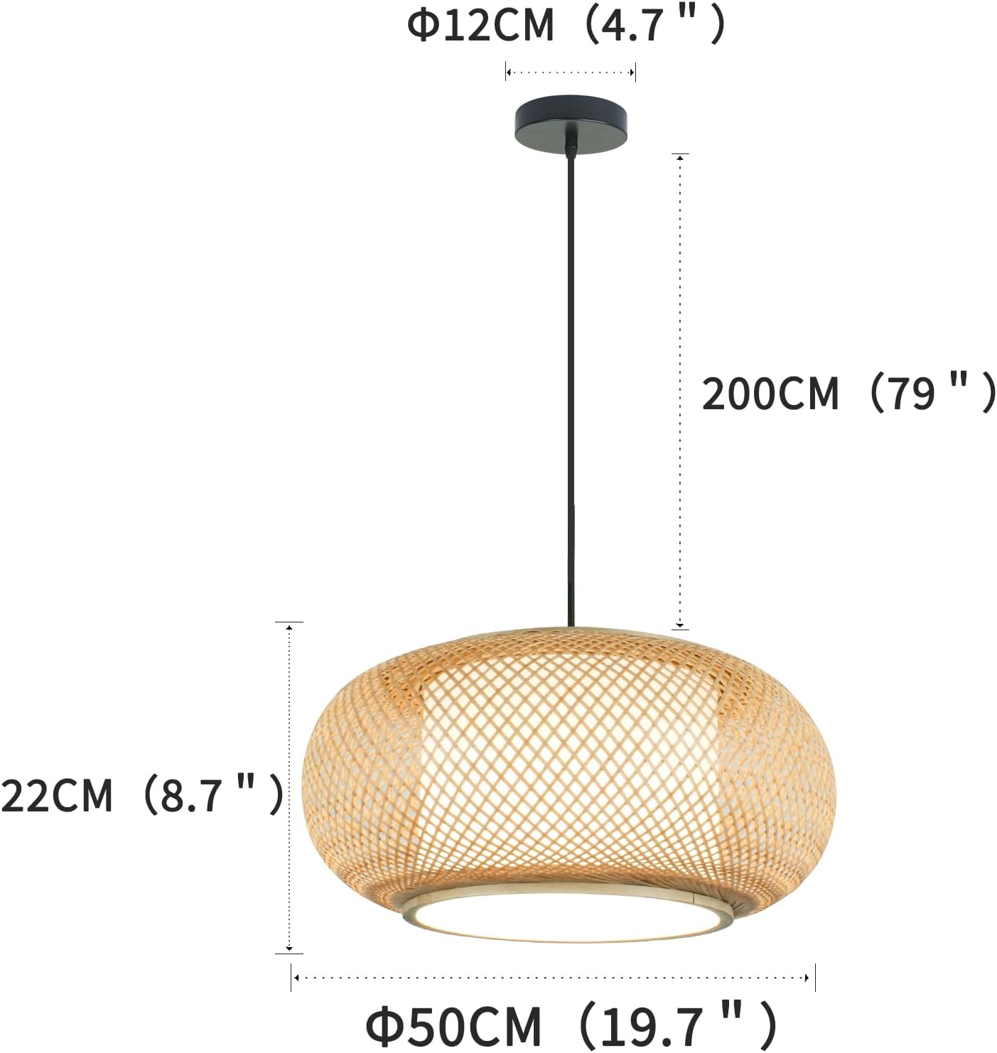 Dining room light fixture Japanese light ,Boho Bamboo pendant light ,kitchen island pendant lights, Nordic Log Style