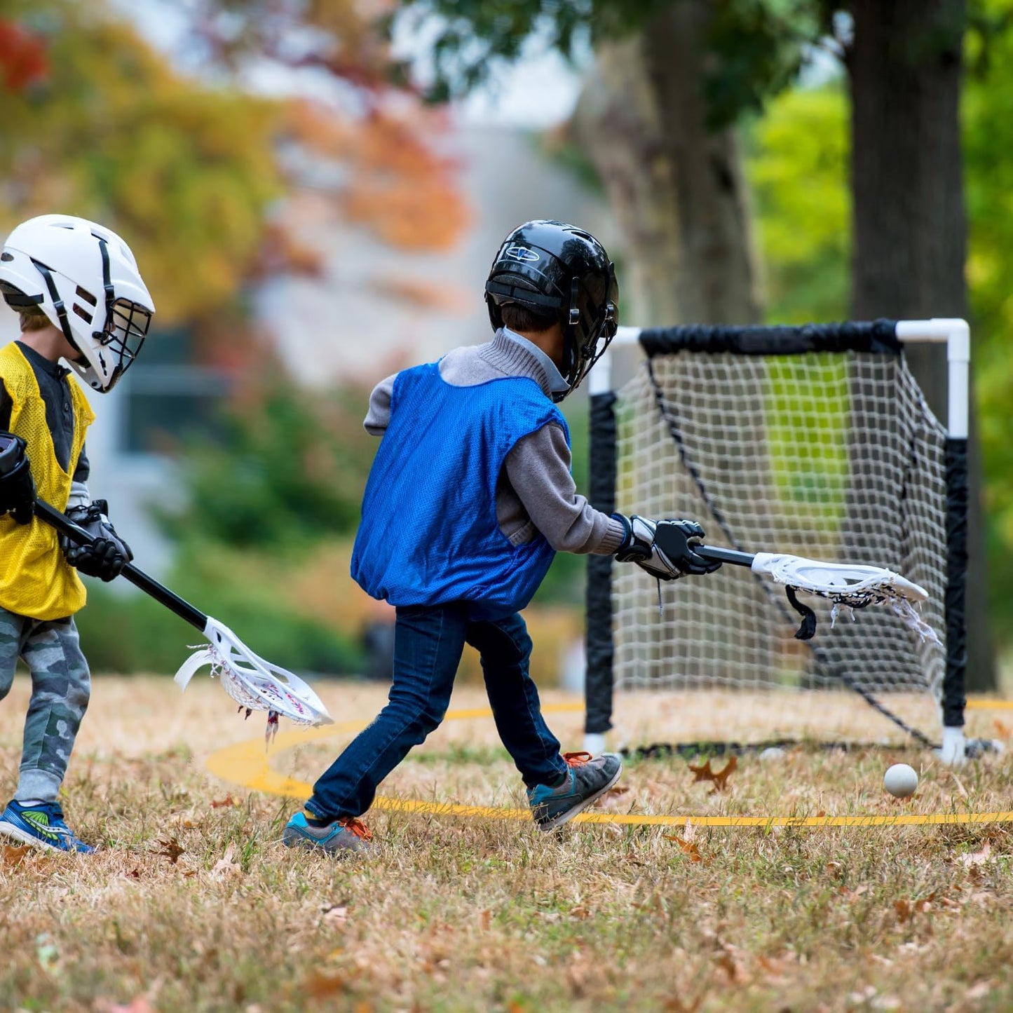 Portable Lacrosse Crease, Men & Women's Regulation Size Portable Lacrosse Crease with Carry Bag Included