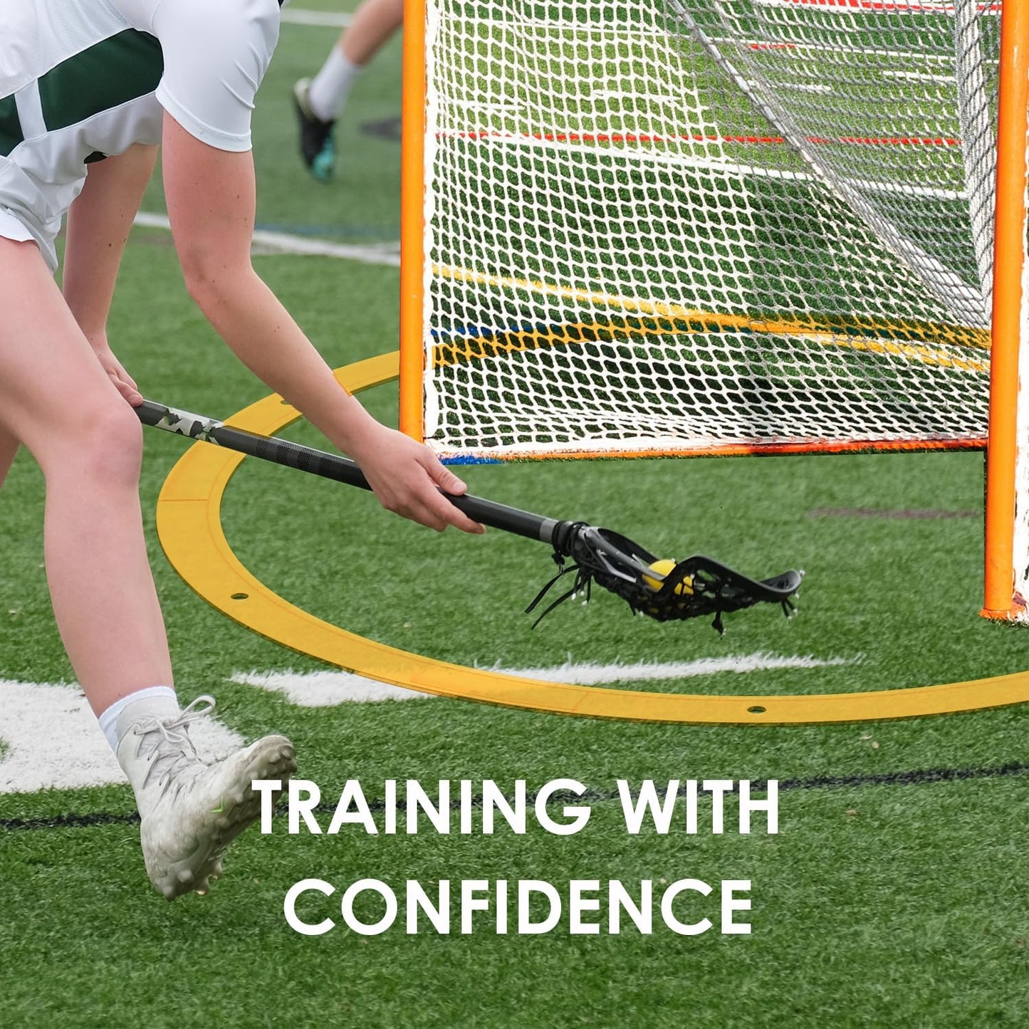 Portable Lacrosse Crease, Men & Women's Regulation Size Portable Lacrosse Crease with Carry Bag Included