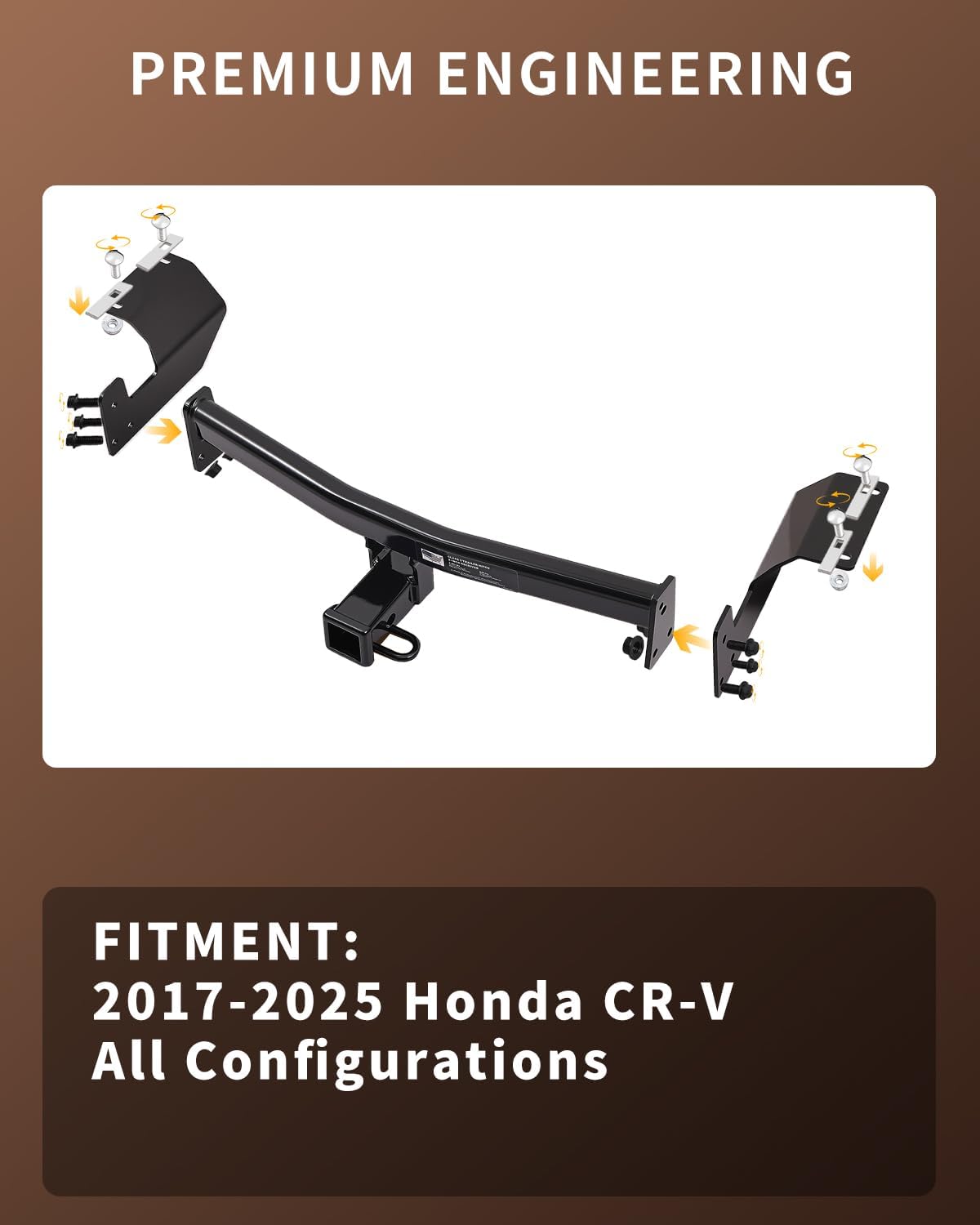 Class 3 Trailer Hitch with 2-Inch Receiver, Fits 2017–2025 Honda CR-V | 3,500 lbs, 525 lbs Tongue Weight