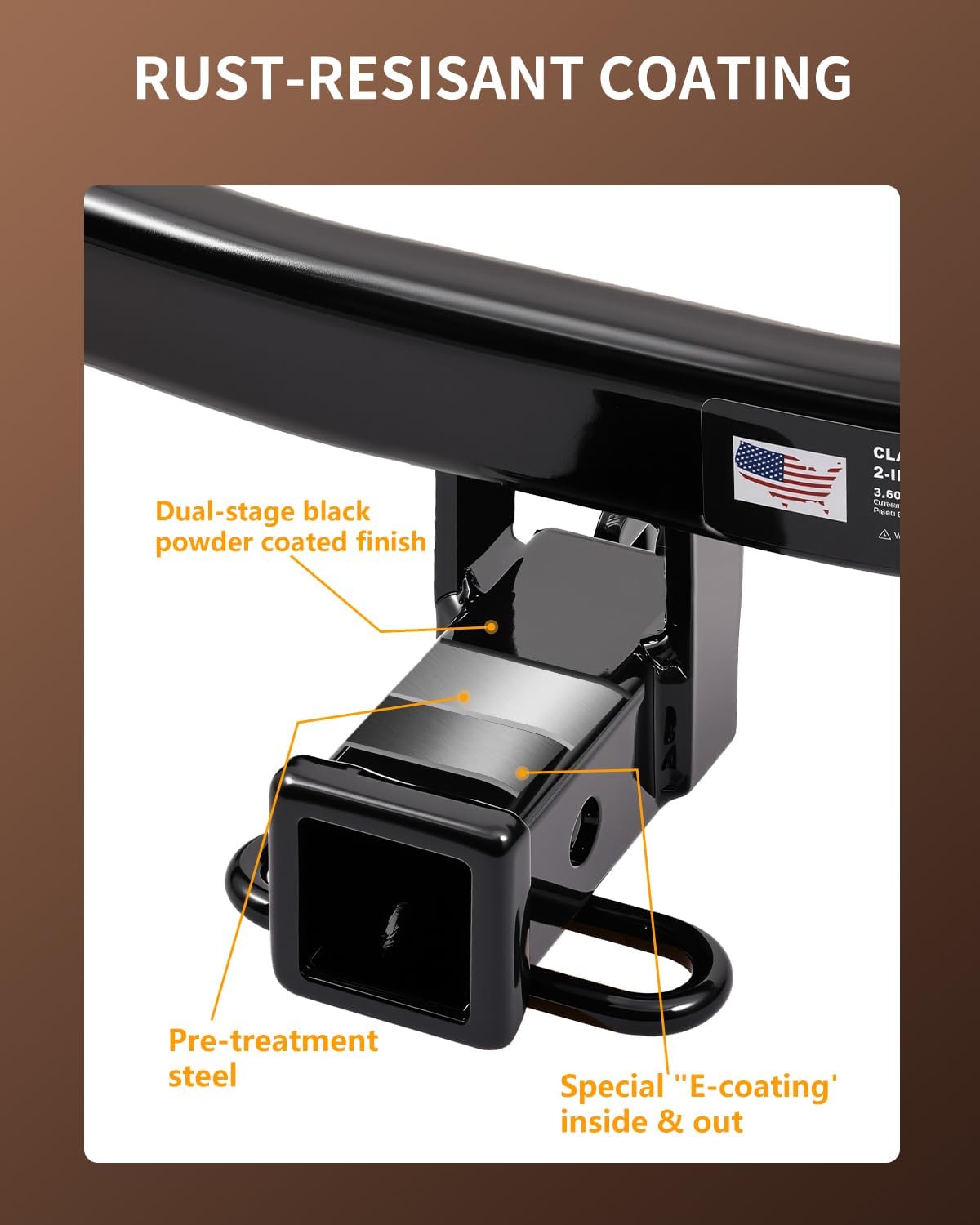 Class 3 Trailer Hitch with 2-Inch Receiver, Fits 2017–2025 Honda CR-V | 3,500 lbs, 525 lbs Tongue Weight