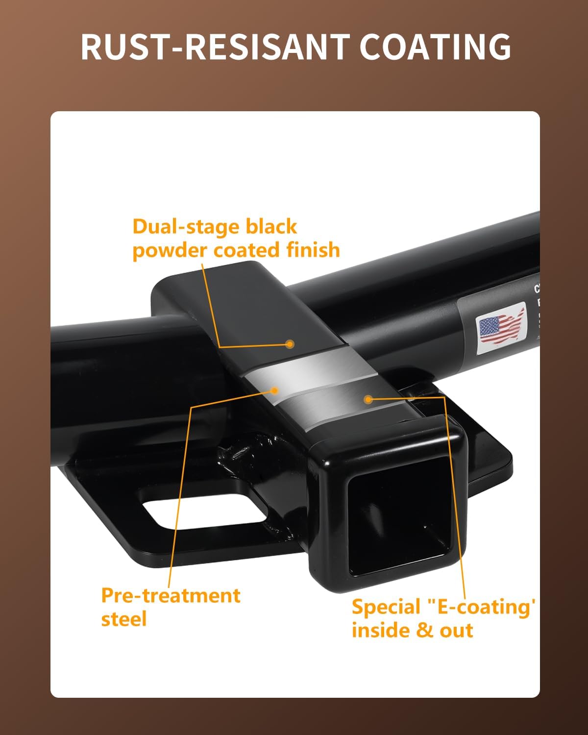 Class 3 Trailer Hitch 2' Receiver Compatible w/ Ford Transit 150-350 2015–2025, E-Transit 2022–2024, 8,000 lbs Cap