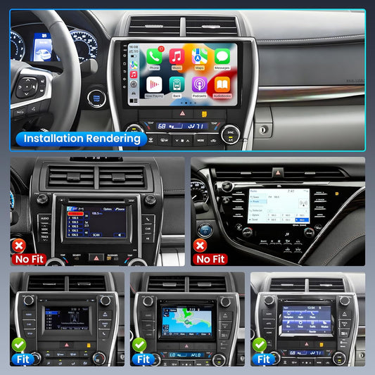 Radio Stereo Upgrade for Toyota Camry 2015-2017: 10.2-Inch IPS Touchscreen Head Unit Replacement