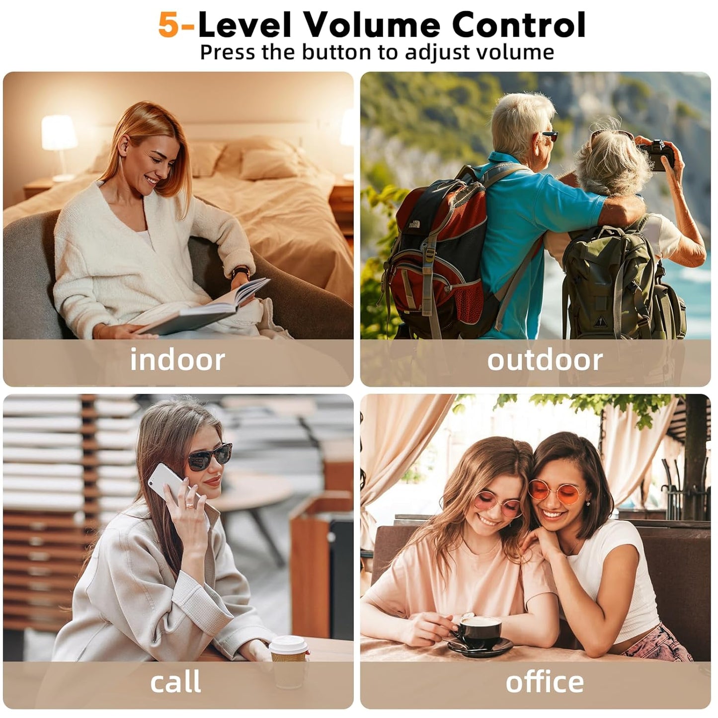 Hearing Aids for Seniors, OTC Rechargeable Hearing Aids with Bluetooth & APP Control, 5-Level Volume