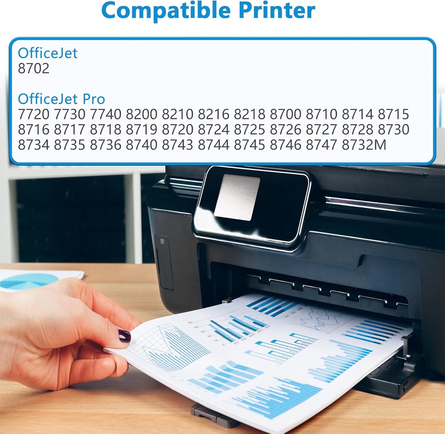 952 XL Ink Cartridges Combo Pack Replacement for HP 952XL Fit for HP952 OfficeJet 8702 Pro 8710 7740 8720 8725 8210 8715 8740