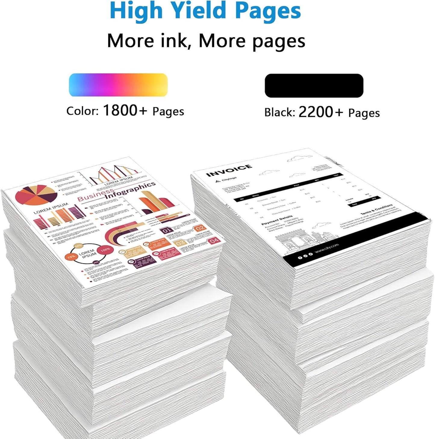 952XL Ink Cartridges Combo Pack Replacement for HP 952XL 952 XL