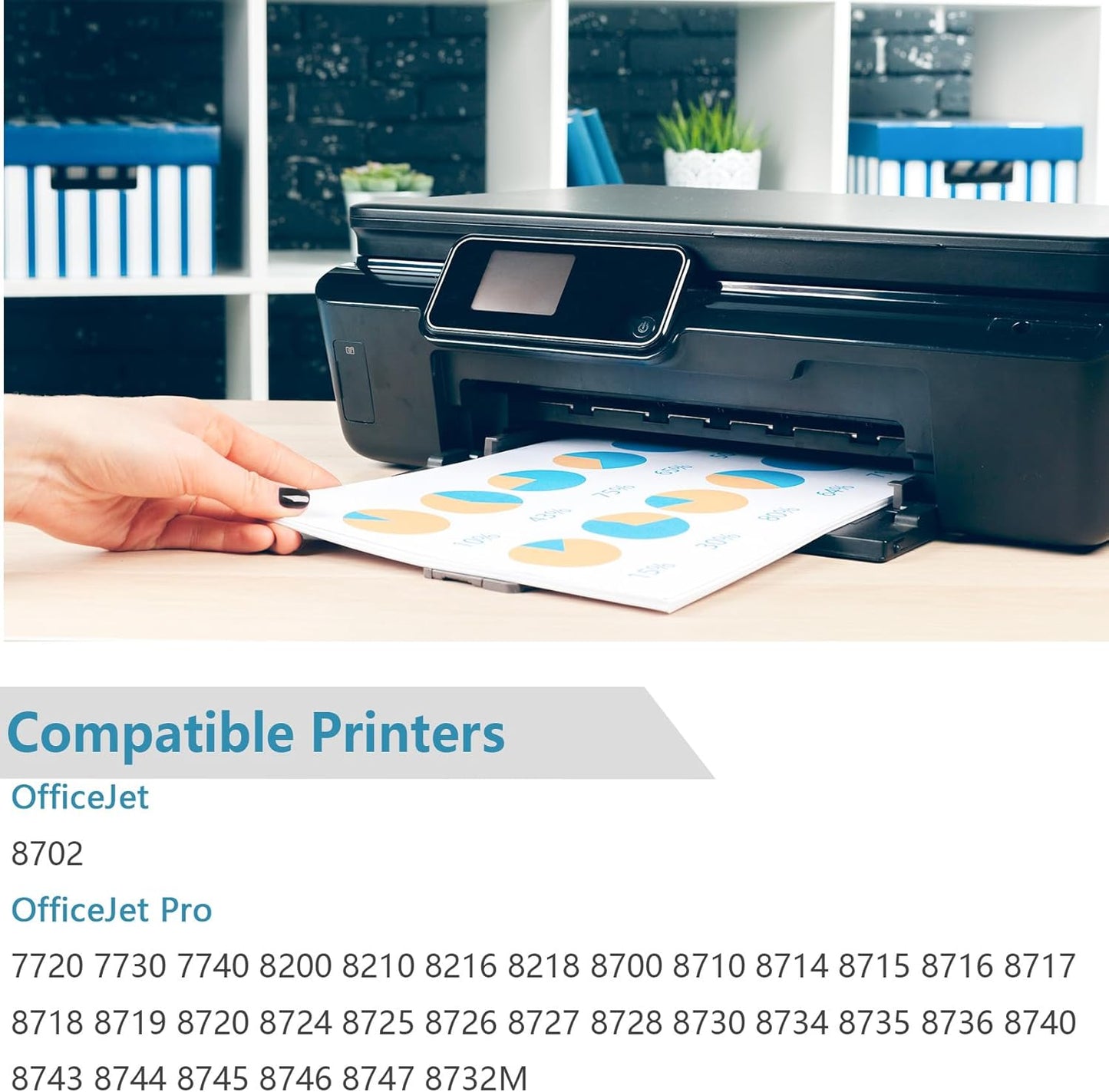 952 XL Ink Cartridges Combo Pack Compatible for HP 952XL for HP952 OfficeJet 8702 Pro 8710 7740 8720 8725 8210