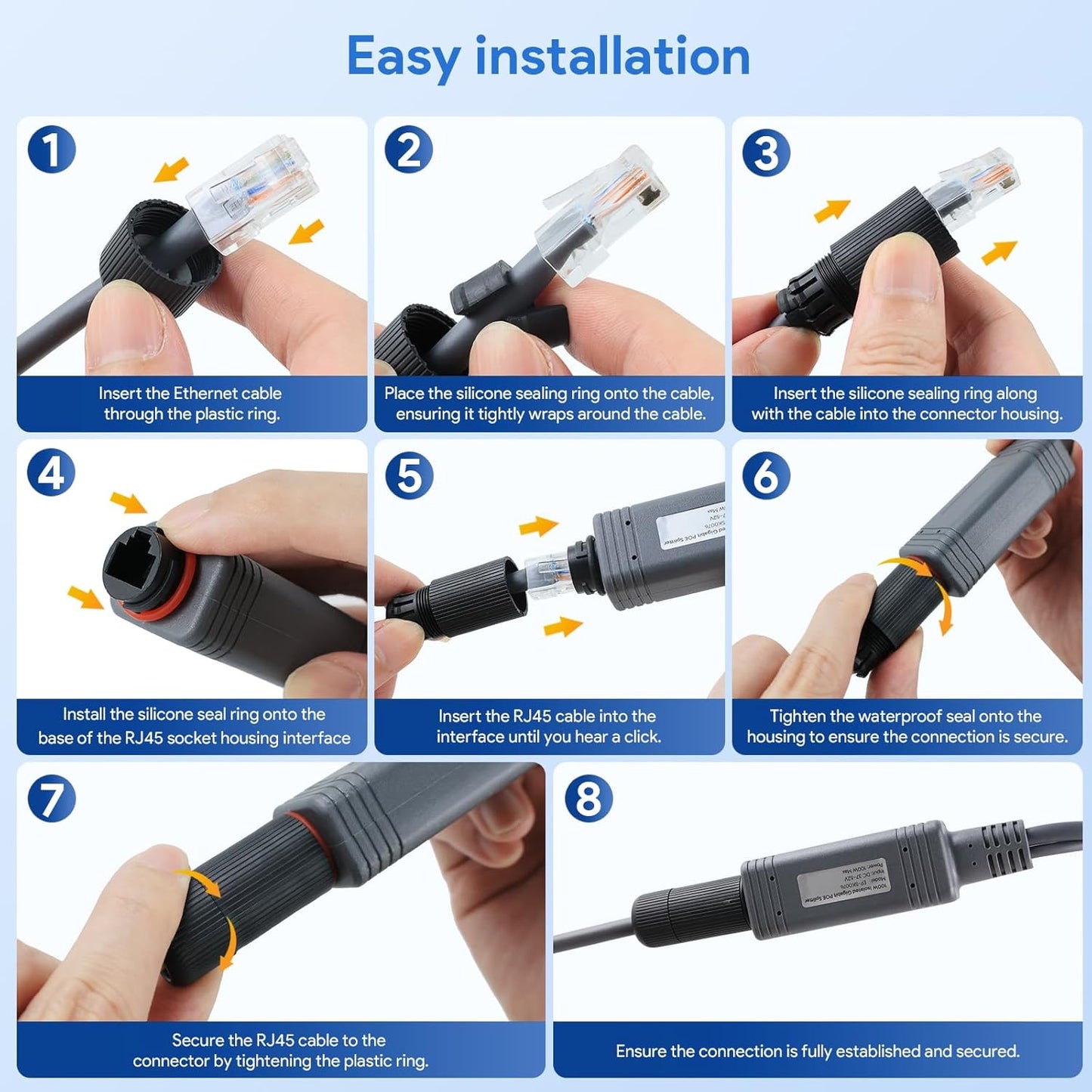 Star Link Mini PoE Injector & 100W Isolated Splitter Combo Kit -150W 48V Passive PoE/Surge & ESD Protection