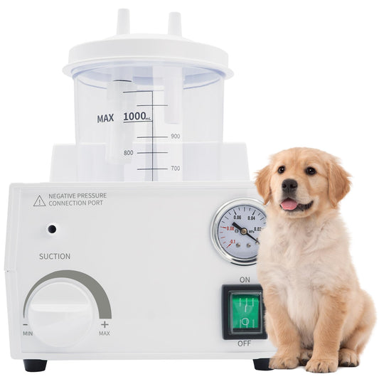 Portable Veterinary Suction Machine for Home Use with 1000ml Capacity, 110V Electric Suction Machine