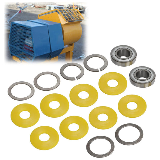 Motoparty 2PCS Bearing for Stone and Toro Mortar and Plaster Mixers with Washer Split Seal Drum Yellow Replace for OEM Number ST23432 ST24017 ST25881 ST32003 ST32324