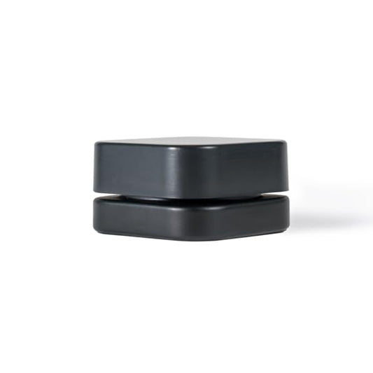 250 Pack Packlahoma 9ml Black Glass Cube Jars with Black Lids, Refillable Cosmetic Containers