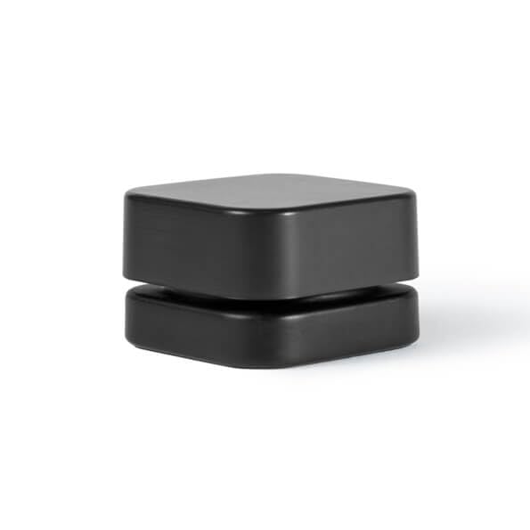 280 Pack Packlahoma 5ml Square Black Glass Jars with Black Lids, Refillable Cosmetic Containers