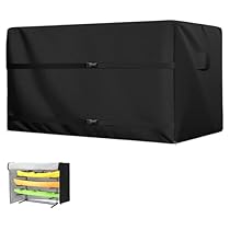 Kayak Rack Cover, 12.1'L x 2.6'W x 4.6'H, Storage Cover for 2-4 Levels 10-12ft Kayaks Rack, Freestanding Stand Cover Outdoor, for Stand of Kayaks, Canoes, SUPs, Paddleboards & Surfboards