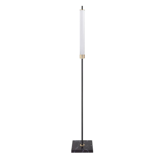 HarvestLand floor lamp, 56" LED standing light 16W 3000K Modern Marble Lamp with 50,000-Hour LED, Black & Brass standing lamp, minimalist lights for bedroom, living room lighting, Office Corner,1 Pack