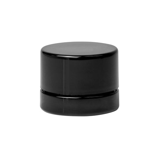 200 Pack Black 5ml Glass Jars with Lids - Thick Clear Child-Proof Containers for Lip Balm, Oils, Wax, and Cosmetics - Black Lids - Ideal Bulk 5ml Glass Jar and 1 Gram Glass Jar