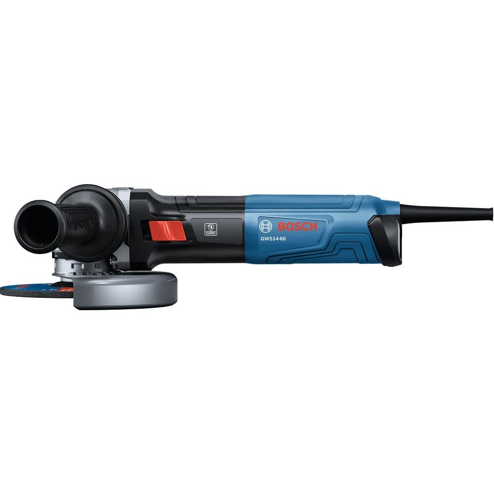 BOSCH GWS14-60 6 In. Angle Grinder with Slide Switch - Compact, Powerful, and Ergonomic for Grinding and Cutting Applications