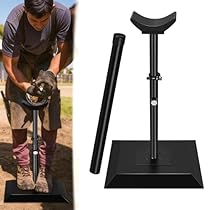 CAROD Professional Farrier Tool-Height Adjustable Metal Hoof Stand, Horse Hoof Trimming Tools, Extra-Large Base Enhances Stability, Two Types of Support Rods are Available