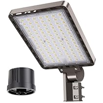 ledmo LED Parking Lot Lights with Detachable Power Driver & Photocell Adjustable Wattage Commercial Dusk to Dawn Outdoor Lighting Pole Mount 5000K Waterproof IP65 for Shop Yard Barn Warehouse