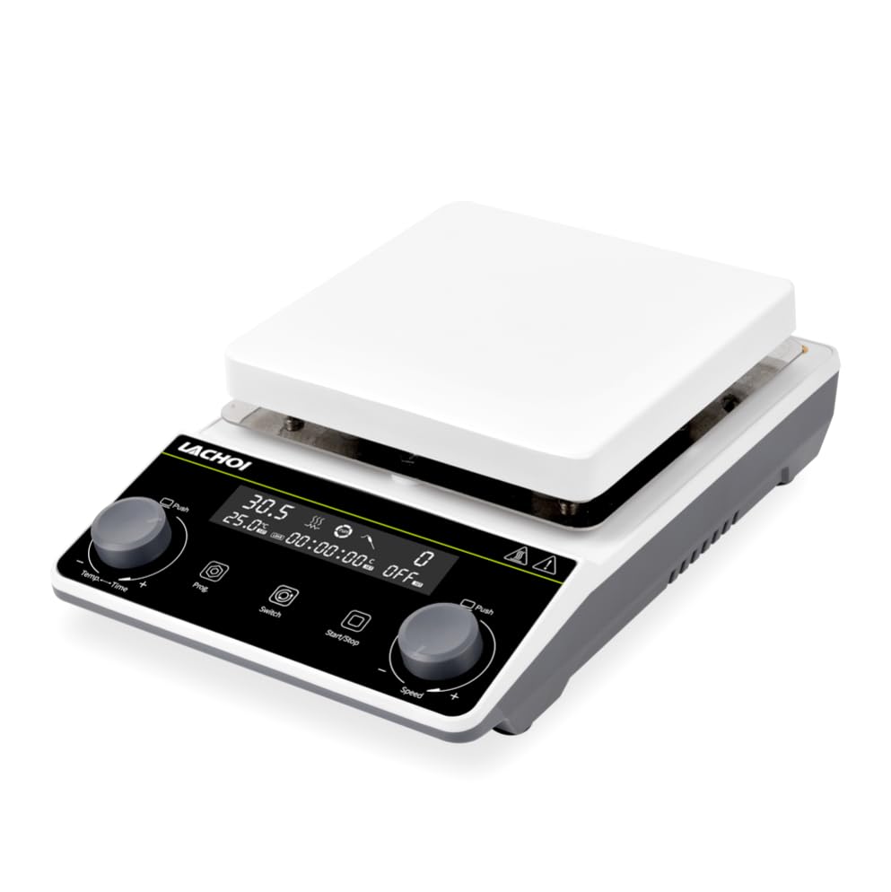 LACHOI Magnetic Stirrer Hot Plate Stirrer LCD Display 300 Max.5L 5.9inch Magnetic Stir Plate 1600RPM Magnetic Mixer Magnetic Hotplate Stirrer with