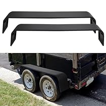 Trailer Fenders Double Axle for 13"-15" Tires, Detachable Trailer Fenders with Assembly Structure Design-Steel Diamond Tread Plate Tandem Axle,Compatible with Car Hauler/Cargo
