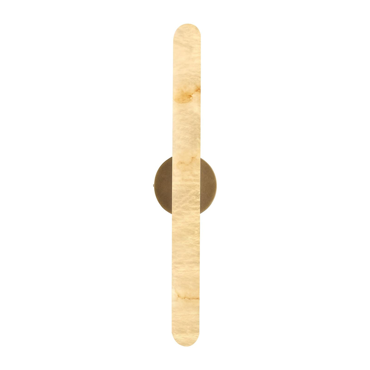 Natural Alabaster Brass Wall Sconce, Modern Bronze Marble Sconce