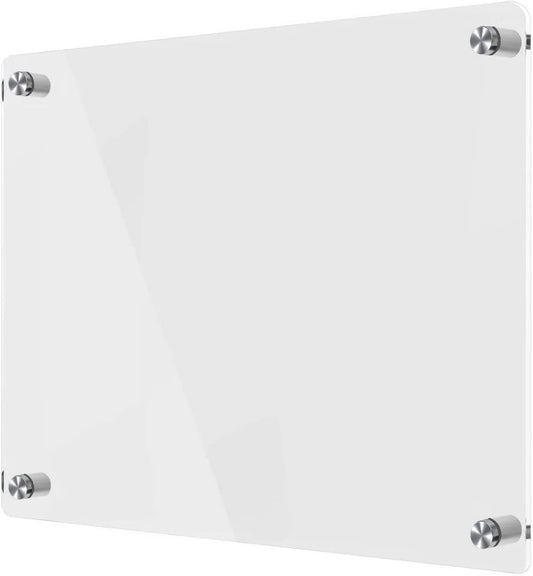 Acrylic Dry Erase Board Wall Mount Non-Magnetic Floating Dry Erase Board Hanging Frameless White Board Acrylic Board for Office and Home Walls Dry