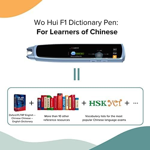 WO HUI F1 English to Chinese Translator Device, Learn Chinese Reader Pen Text Extract Pen OCR Digital Translator Dictionary Pe