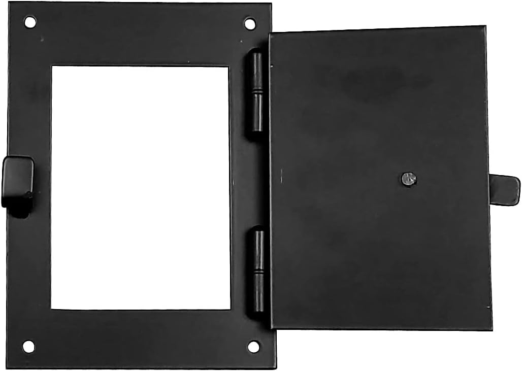 Hinged Decorative Door Speakeasy Grille, Door Viewer, Black