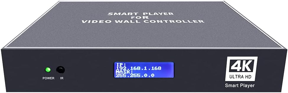 ISEEVY 4K Smart Player Support 1ch 4K60 or 6ch 1080P Video Play, 32GB Storage, Network and Local Management, Work with Video Wall Controller for