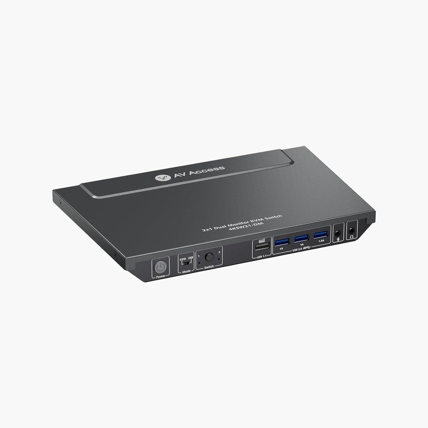 Advanced Dual Monitor KVM Switch by AV Access: 4K@60Hz, 2K@144Hz, 1080P@240Hz - Seamlessly Switch Between 2 Computers, USB 3.0 Connectivity