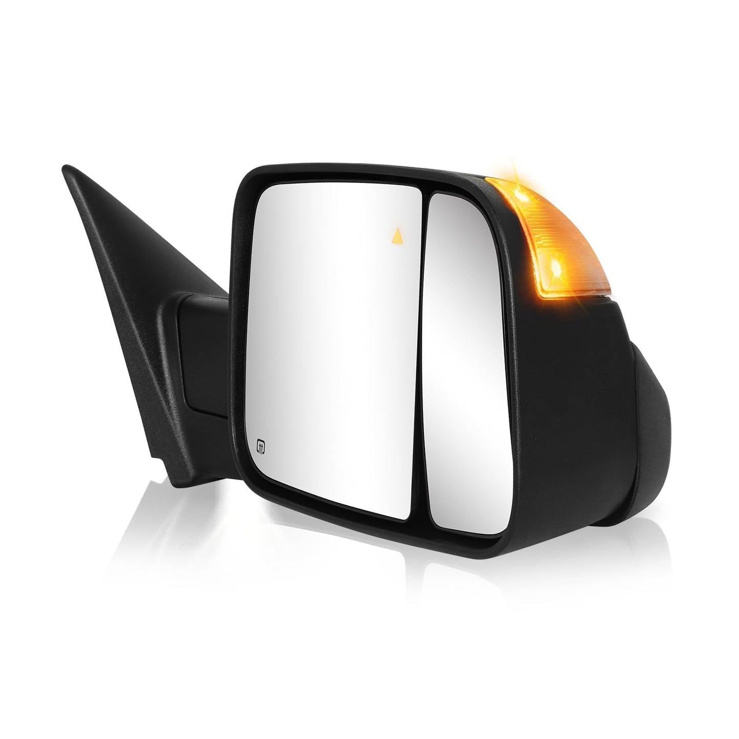 Passenger Side Tow Mirror for 2019-2022 Ram 2500 3500 | Right Side Mirror, BSM, Turn Signal & LED Running & Puddle Lights, Power Heated, Manual Fold Flip-Up
