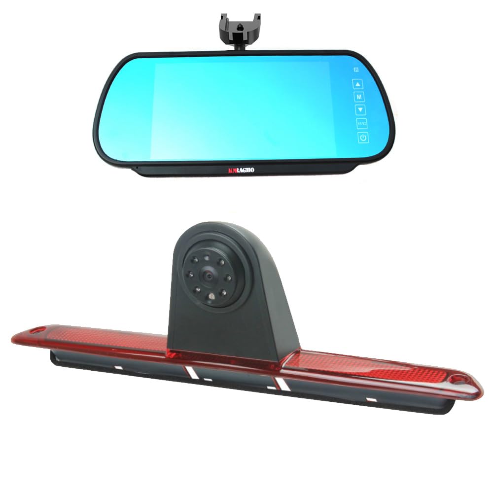 Brake Light Backup Camera Compatible with Dodge Benz Sprinter W906 2007-2022 /V W Crafter Vans 2007-2016/Freightliner Sprinter 2001-2021(with Monitor)