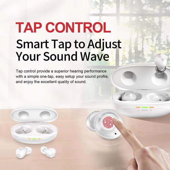 J. Health OTC Hearing Aids Clear Conversations and Comfortable Wear, Rechargeable Hearing Aids for Seniors, Noise Cancellation and NTC Protection