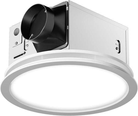 Bathroom Exhaust Fan with Light, Ceiling Mount, 130 CFM 1.5Sones, 43W Fan 1200LM LED Light